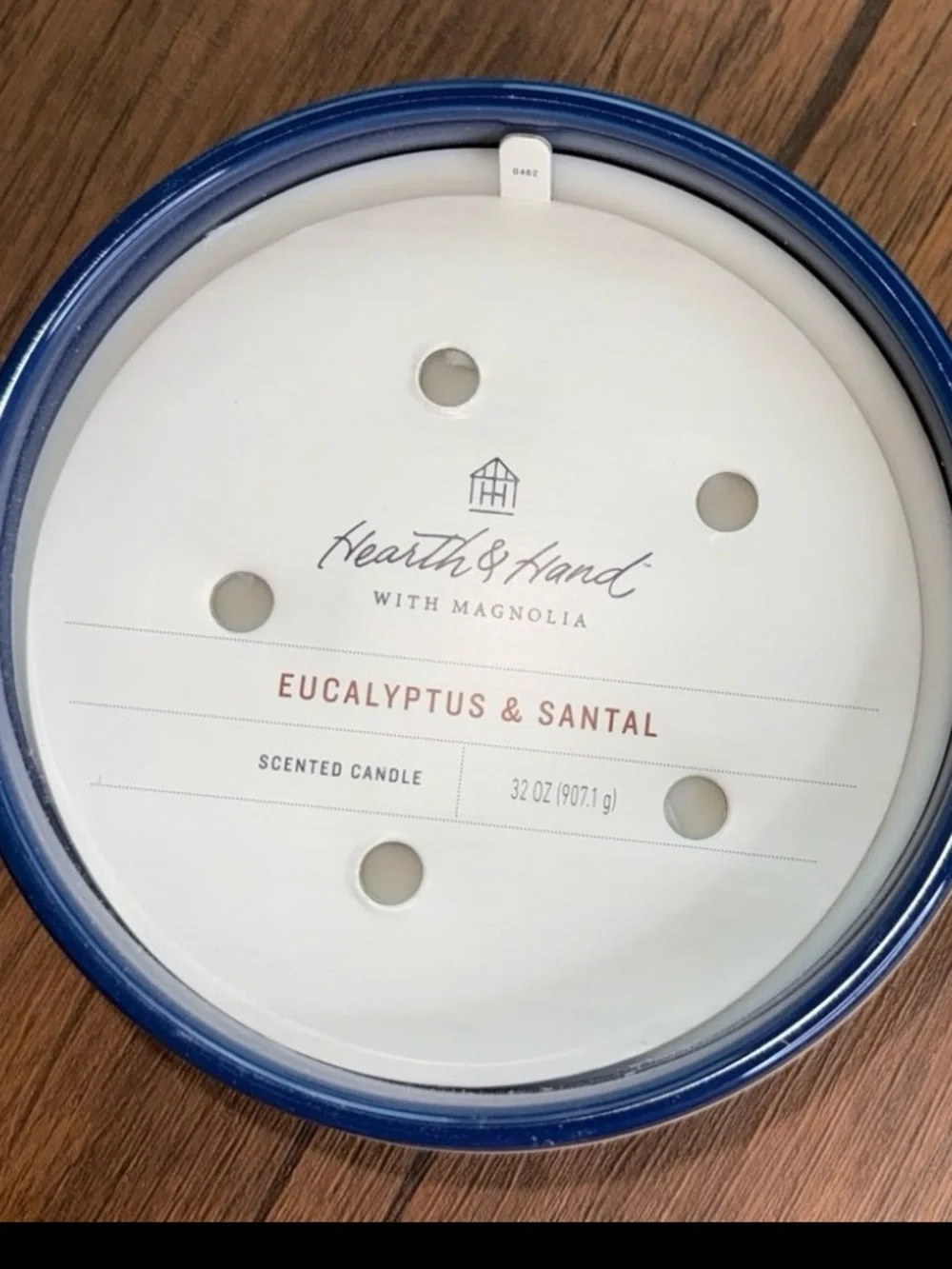 Hearth & Hand Magnolia Eucalyptus Santal 32oz 5 Wick Candle NWT